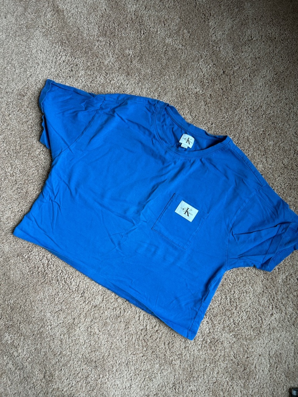 Calvin Klein Royal Blue Pocket Tee
